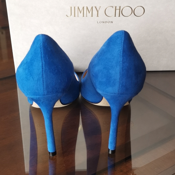 Jimmy Choo Romy 85 Electric Blue - Picture 4 of 10